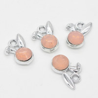 Zinc Alloy Animal Pendants Rabbit platinum color plated with rhinestone lead & cadmium free Approx 1-2mm Sold By Bag