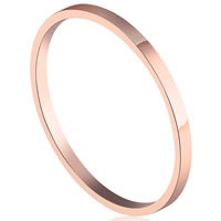 Stainless Steel Finger Ring rose gold color plated & for woman 1.50mm Sold By PC