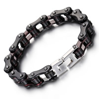 Men Bracelet Stainless Steel plated bike chain & for man 10mm Sold Per Approx 8.6 Inch Strand
