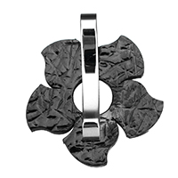 Cruach dhosmálta Flower siogairlín, plátáilte, gearrtha bláth & dhá ton, 23x26.50x7.50mm, Poll:Thart 3mm, Díolta De réir PC