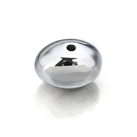 Perlas de acero inoxidable, Óvalo, color original, 13x9.50x9.50mm, agujero:aproximado 1mm, 30PCs/Grupo, Vendido por Grupo