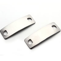 Stainless Steel Connector Rectangle 1/1 loop original color Approx 3mm Sold By Bag