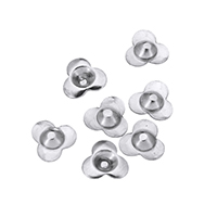 Stainless Steel Cabochon Setting Flower original color Inner Approx 3mm Sold By Lot