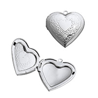 Fashion Locket Pendants Stainless Steel Heart original color Approx 2mm Inner Approx Sold By Lot
