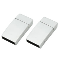 Stainless Steel Magnetic Clasp Rectangle original color Approx Sold By PC