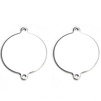 Stainless Steel Connector Flat Round 1/1 loop original color 19.5mm Approx 1.5mm Sold By Bag