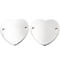 Stainless Steel Connector Heart 1/1 loop original color Approx 1.5mm Sold By Bag