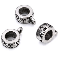 Nehrđajućeg čelika Polaganje perle, Nehrđajući čelik, Rondelle, pocrniti, izvorna boja, 9mm, Rupa:Približno 2mm, 5mm, Prodano By PC