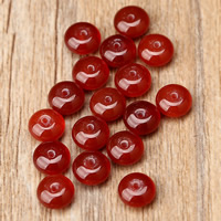 Perles d'espacement Bijoux, agate rouge, tambour, naturel, 4x8mm, Trou:Environ 1mm, 80PC/brin, Vendu par brin
