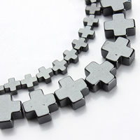 Non Magnetic Hematite Beads Cross black Approx 1mm Sold Per Approx 15.5 Inch Strand