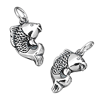 Thailand Sterling Silver Pendants Fish Approx 4mm Sold By PC