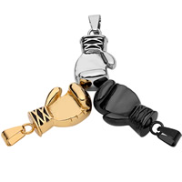 Stainless Steel Pendants Boxing Glove plated Approx Sold By PC