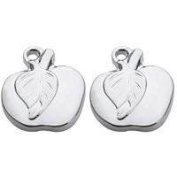 Stainless Steel Pendants Apple original color Approx 2mm Sold By Bag