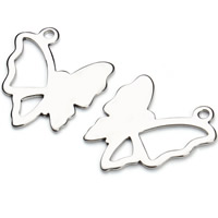 Stainless Steel Animal Pendants Butterfly original color Approx 2mm Sold By Bag
