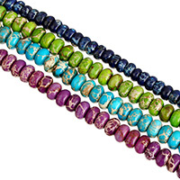 Impression Jaspis Perle, Rondell, natürlich, verschiedene Größen vorhanden, keine, Bohrung:ca. 1mm, Länge ca. 16 ZollInch, verkauft von Menge