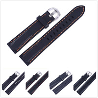 Watch Bands Silicone stainless steel pin buckle 18mm Sold By Set