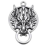 Zinc Alloy Animal Pendants Lion antique silver color plated hollow nickel lead & cadmium free Approx 2.5mm Sold By Lot