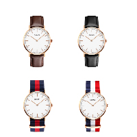SKmei® Unisex šperky hodinky, Kravské kůže, s Nylon kabel & Sklo & Zinek, á, různé materiály pro výběr, 40mm, Délka Cca 9.8 inch, Prodáno By PC