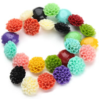 Naturlige koral perler, Resin, Flower, imitationer af koraller & forskellig størrelse for valg, flerfarvede, Hole:Ca. 1mm, Solgt Per Ca. 15.5 inch Strand