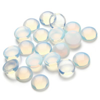 Cabochon opale de mer, Opaline, Plat rond, 12mm, 20PC/sac, Vendu par sac