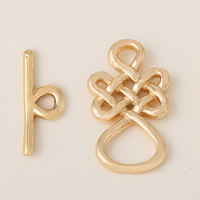 Brass Toggle Clasp Chinese Knot gold color plated single-strand nickel lead & cadmium free  Approx 6mm 2.5mm Sold By Lot