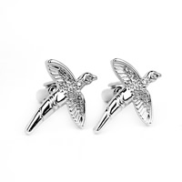 Cufflinks Zinc Alloy Bird platinum color plated lead & cadmium free Sold By Pair