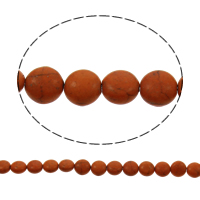 Syntetisk Turkos Bead, Flat Round, olika storlek för val, rödorange, Hål:Ca 1mm, Längd Ca 15.5 inch, Säljs av Bag