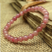 Strawberry Quartz Bracelet for woman 6mm Sold Per Approx 6.3 Inch Strand