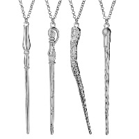 Zinc Alloy Jewelry Necklace Magic Wand silver color plated rolo chain & for woman nickel lead & cadmium free 115mm Sold Per Approx 19.6 Inch Strand