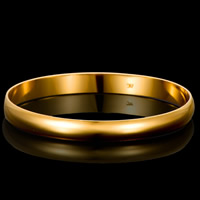 laiton bracelet ordinaire, Plaqué d'or 18K, pour femme, sans plomb et cadmium, 9mm, Diamètre intérieur:Environ 64mm, Longueur Environ 7.5 pouce, Vendu par PC