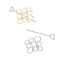 Hair Stick Iron Chinese Knot plated nickel lead & cadmium free 80mm 120mm Sold By PC