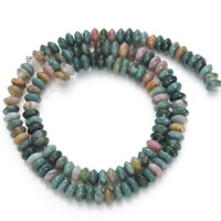 Naturlige indiske agat perler, Indiske Agate, Flad Rund, 3x6mm, Hole:Ca. 1mm, Ca. 130pc'er/Strand, Solgt Per Ca. 15.5 inch Strand
