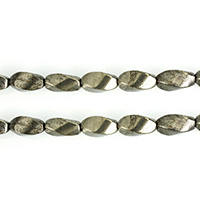 Golden Pyrite Beads Twisted Bugle natural Approx 1.2mm Length Approx 15.5 Inch Sold By Lot