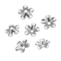 Stainless Steel Bead Cap Flower original color Approx 1mm Sold By Lot