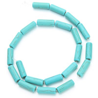 Turquoise Beads Column blue Approx 1.5mm Approx Sold Per Approx 15.5 Inch Strand