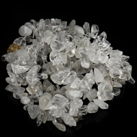 Grânulos de quartzo natural clara, Cristal branco, Pepitas, 8-12mm, Buraco:Aprox 1.5mm, Aprox 76PCs/Strand, vendido para Aprox 31 inchaltura Strand