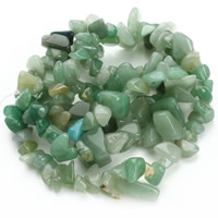 avventurina verde perla, Pepite, 8-12mm, Foro:Appross. 1.5mm, Appross. 76PC/filo, Venduto per Appross. 31 pollice filo