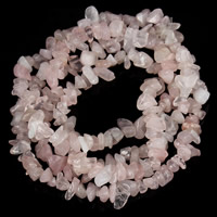 Natürliche Rosenquarz Perlen, Klumpen, 5-8mm, Bohrung:ca. 1.5mm, ca. 120PCs/Strang, verkauft per ca. 31 ZollInch Strang