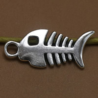 Zinc Alloy Pendants Fish Bone antique silver color plated lead & cadmium free Approx 1.5mm Sold By Bag