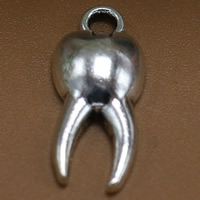 Zinc Alloy Pendants Tooth antique silver color plated lead & cadmium free Approx 1.5mm Sold By Bag