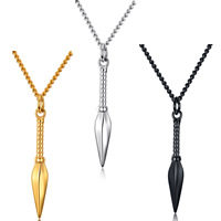 Men Necklace Stainless Steel Dagger plated figure-8 chain & for man nickel lead & cadmium free 48mm Sold Per Approx 19.6 Inch Strand