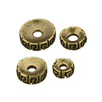 Brass Spacer Beads Flat Round antique bronze color plated nickel lead & cadmium free Sold By Lot