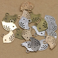 Tibetan Style Animal Pendants, Bird, plated, more colors for choice, 16x13mm, Hole:Approx 2mm, 100PCs/Bag, Sold By Bag
