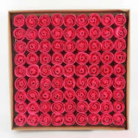 PE Foam Soap, Flower, red, 40x30x30mm, 81PCs/Box, Sold By Box