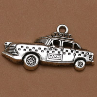 Vehicle Shaped Zinc Alloy Pendants Car antique silver color plated with letter pattern lead & cadmium free Approx 1.5mm Sold By Bag