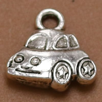 Vehicle Shaped Tibetan Style Pendants, Car, antique silver color plated, lead & cadmium free, 12x12mm, Hole:Approx 1.5mm, 100PCs/Bag, Sold By Bag