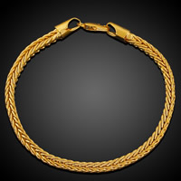 Brass Bracelet 18K gold plated for woman lead & cadmium free 4mm Sold Per Approx 8 Inch Strand