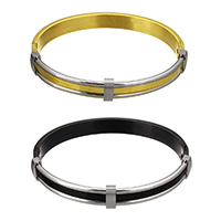 Stainless Steel Bangle plated for woman & two tone Inner Approx Length Approx 8 Inch Sold By PC