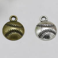Zinc Alloy Pendants Tennis Ball plated lead & cadmium free Approx 1.5mm Sold By Bag