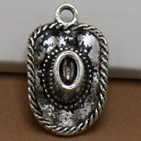 Tibetan Style Hat Pendants, antique silver color plated, lead & cadmium free, 22x13mm, Hole:Approx 1.5mm, 100PCs/Bag, Sold By Bag